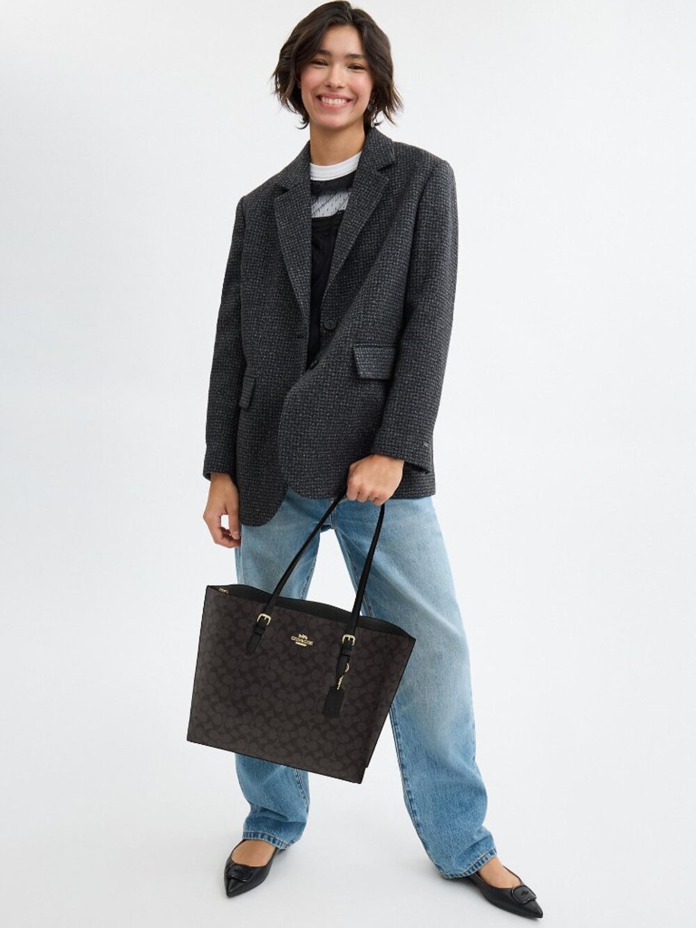 Coach Outlet Mollie Tote Bag In Signature Canvas